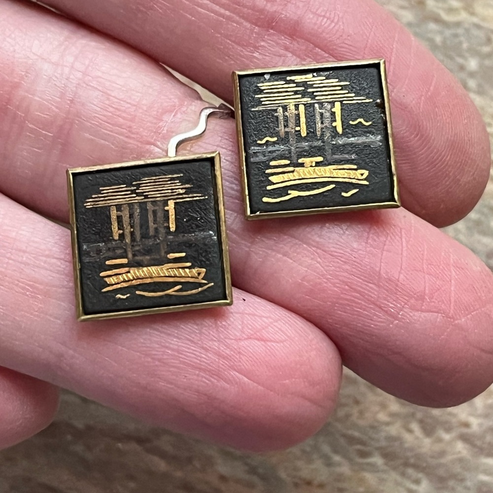 Antique Damascene Cufflinks